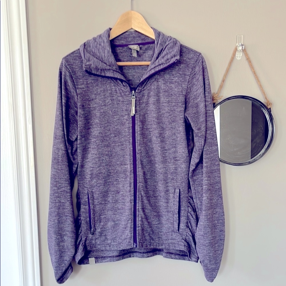 Bench Purple Zip-Up Long Sleeve Top